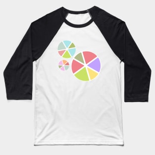 Colorful Rainbow Wheels Baseball T-Shirt